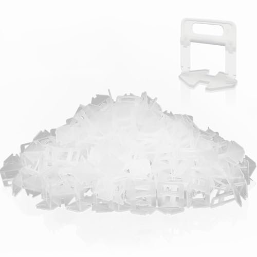 ZOLGINAH Sistema di Livellamento per Piastrelle,1000 Pezzi di Inserti per Piastrelle da 2mm (2mm 1000 Pezzi)