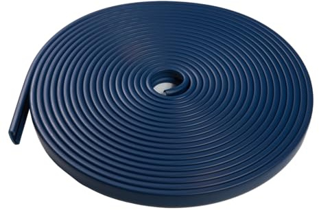 Quest Pasamanos PVC 40x8 mm Flexible, Antideslizante - Azul Marino, 20 m | Perfil de pasamanos para escaleras, balcones y terrazas, agarre seguro, resistente a la intemperie, fácil de montar