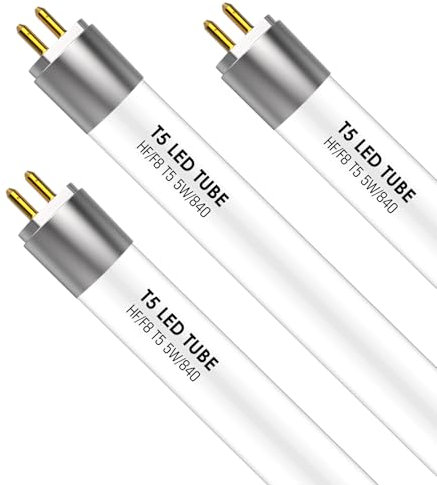 IHYCTV EVG LED TUBE T5 288 mm, Plug & Play LED Röhre, 5w=8w, 685 lm, G5 Sockel, Nachrüstung Ersatz klassischer f8T5 8W leuchtstoffröhre 30 cm (3)