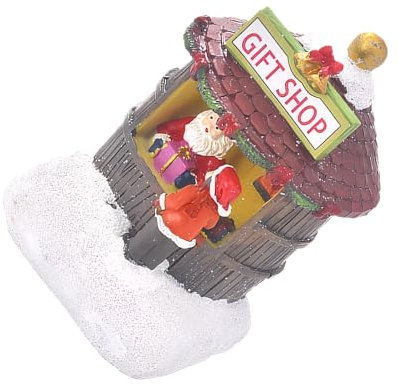 yuwqqoajv Dekoration Weihnachtsdorf Exquisite handgefertigte Harzhausdekoration Weihnachtsdekoration Dorfhaus Weihnachtsdorfdekorationen, C