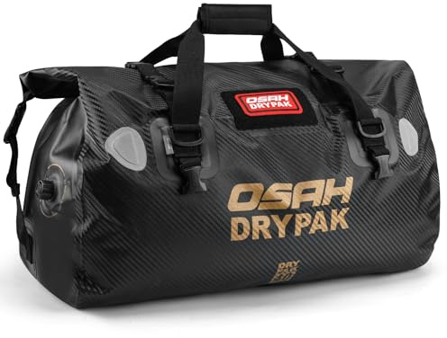 OSAH DRYPAK wasserdichte Rucksack Dry Bag – Wasserfeste Reisetasche Seesack, Rolltop, Großem Stauraum, Vielseitige wasserdichte Tasche für Camping, Motorrad, Bootfahren, Kajak, SUP, Strand und Angeln