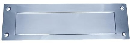 Kooples Hardware 330x100mm Traditional Type Internal Letter Flap Interior Letter Box Post Cover Plate Including Fixing Screw Inner Flap (Polished Stainless Steel, 330x100mm)