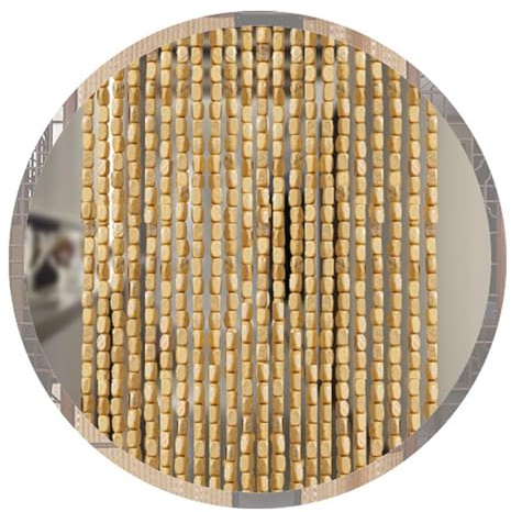 ZHUOZ1T Bambus Perlenvorhang,Hängender Retro Holzperlenvorhang,Handarbeit Natur Türvorhang,Fadenvorhang,Dekorative Sichtschutz Tür Vorhang,Raumteiler (100cm x 250cm(101 Stränge)