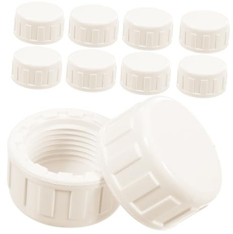 Toyvian 20pièces Embout De Tuyau PVC Bouchon De Tuyau Remplaçable Adaptateur Arrosage Bouchon Fileté pour Plomberie