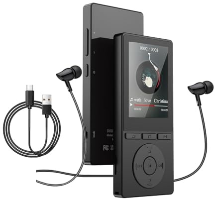 Huudngeje Lettore di Musiconi Sonori HiFi 32GB MP3 Player con Bluetooth per Sports Runners, Radio del Registratore Vocale HD Incorporato
