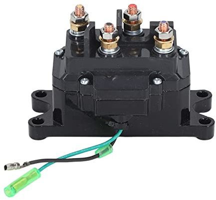 Relé Cabrestante, Rele Solenoide 12V, Carcasa ABS Impermeable - Alta Potencia de Arranque, Bobina de Latón, para ATV y Tractores