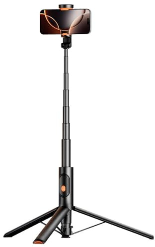 Denash Trépied de Bâton de Selfie, Pop-up Automatique, Trépied de Téléphone Extensible de 31 Cm à 146 Cm avec Télécommande pour Enregistrement Vidéo de Photographie