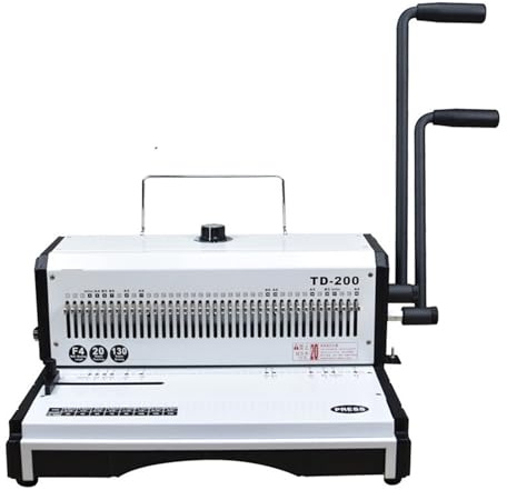 LBNVBC Professioneller manueller Drahtbinder F3, Buchbindemaschine Rayson TD-200, 40 Löcher, 3:1, Lochung 20, Bindung 130 Blatt, Büro, Schule
