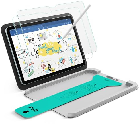 ESR 2 Stück Paper-Feel Schutzfolie für iPad Air 11 Zoll M4/M3/M2, 9H Härte | 2026/2025/2024, Schreiben und Zeichnen wie auf Papier, Panzer Schutz Glas mit UltraFit Ablage, Matt Schreibfolie, Blendschutz