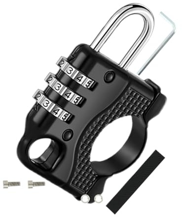 Huxibai Cadenas pour casque de moto - Dispositif antivol en d'aluminium | Dispositif de sécurité pour casques pour, hommes et femmes, usage extérieur, parking, moto