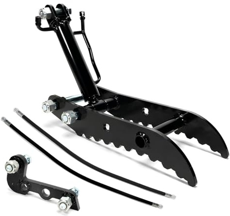 Bnineteenteam Minibagger mit Hydraulischem Daumen, Manganstahl, Präzises Greifen von Objekten, Tragfähigkeit 800 Kg Bis 2500 Kg, Ideal für Ausgrabungen und Landschaftsbau