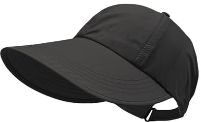 Générique Cappello a tesa larga, traspirante, ad asciugatura rapida, per madri amiche, adolescenti, spiaggia, giardino, viaggi, velo, scuola, Nero