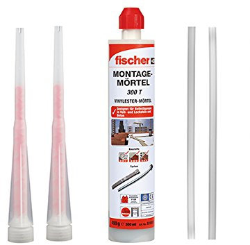 Fischer Montagemörtel 300 T, 1 Kartusche 490 g, 2x FIS Statikmischer, 2x Mischer Verlängerung