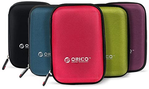 ORICO Étui de Protection Disque Dur Externe Étanche 2.5'' pour Organiser les HDD SSD 2.5 Pouces et les Accessoires Informatiques,Multicolores (PHD-25)