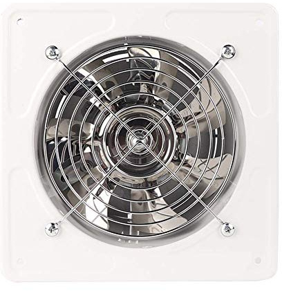 190mm 40W Wall Mounted Exhaust Fan for Bathroom Kitchen Garage - Low Noise Ventilation System