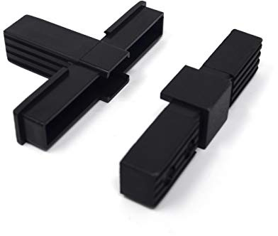 Design61 5x Steckverbinder T-Stück für Vierkantrohre Rohrverbinder 20 x 20 x 1,5 mm