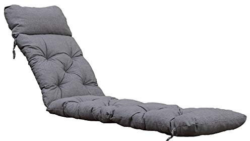 Chicreat Auflage für Sonnenliege, 195 x 49 cm, Hellgrau