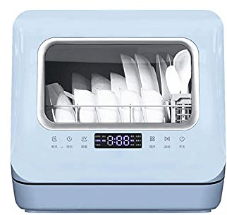ksamwjf Lavavajillas sobre encimera Completamente automático con 6 Cubiertos Lavavajillas compactos Lavavajillas sobre encimera o de instalación empotrada Acero Inoxidable