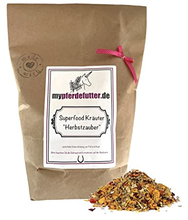 mypferdefutter Herbst-Kräuter für Pferde 100% Natur PUR - Pferdekräuter frei von Zusätzen - natürliche Vorbereitung auf den Winter - unterstützt Fellwechsel (500 g)
