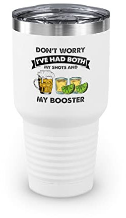 Teegarb Letter Blanket Bicchiere da 850 ml, in acciaio inox, per bevande spiritose, birra, birra, orzo e feste in famiglia, 850 g, bianco