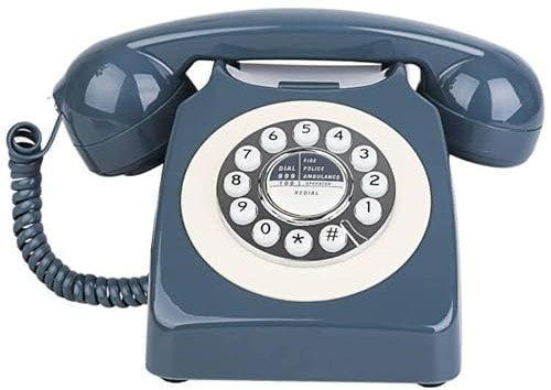Sangyn Classic Retro Telephone Vintage Style Cord Phone with Push Button Old Fashioned Landline Desk Phone for Home Office Hotel and Bar