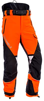 GRÜNHOLZ Pro³Flex Schnittschutzhose, Schnittschutzklasse 1 (20 m/s), orange-anthrazit
