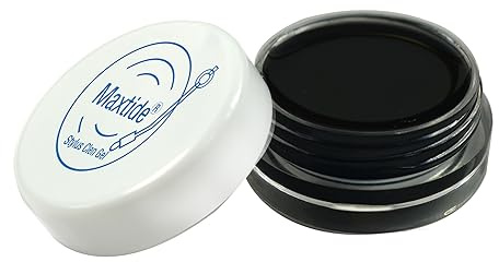 Turntable Stylus Clean Gel - Premium Anti-Static & Zero-Dust Stylus Cleaner, Dirt and Debris Dry Cleaning Mixture for Vinyl Record Player Needle (Black)