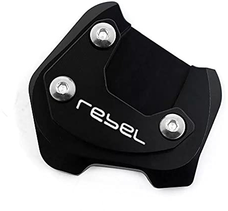 Motorrad SeitenstäNder Motorrad Kickstand Fußsseitenständer Verlängerung Vergrößerung Tragen Teller Pad Fit Verwendung für Honda CMX Rebel 500 cmx300 cmx500 2017-2021 Fuß-Verbreiterung StäNder Platte