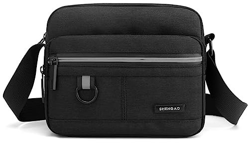 Hjkiopc Herren-Schultertaschen Klein Crossbody Bag Handtasche Tasche Umhängen Messenger BagHandytasche Messenger Bag Herrentasche Shulder Bag Vintage Gelten für Arbeit Reise Alltagsleben