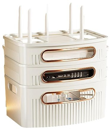 Moxeupon WLAN-Router-Aufbewahrungsbox,Kabelrouter-Abdeckung - Wasserdichtes WLAN-Modem-, WLAN-Router-Aufbewahrungsbox-Abdeckung für Router-Steckdosen
