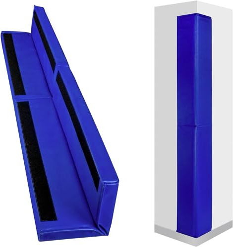 Wall Corner Guards & Edge Protector, Heavy Duty Wall Corner Protective Safety Padding, All-Weather 2 Sides Corner Pad for Gyms, Basketball Court, Playrooms, Garages,etc. (Blue, 6FT Tall 6in Sides)