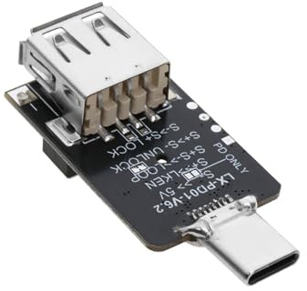 VGOL 1 unidad PD2.0/3.0 Decoy Trigger Módulo de placa base tipo C USB PD de carga rápida Módulo de activación 100 W con salida E-Mark 9 V/12V/15V/20V ajustable