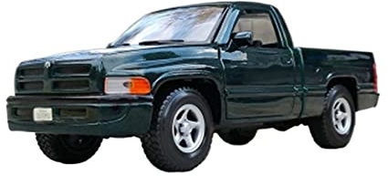 EMRGAZQD Motorfahrzeuge Replika Auto 1:24 for Dodge RAM 1500 Pickup Legierung Automodell Druckguss Simulation Metallauto Spielzeug Sammlung Geschenk Originalgetreue Nachbildung(Green)