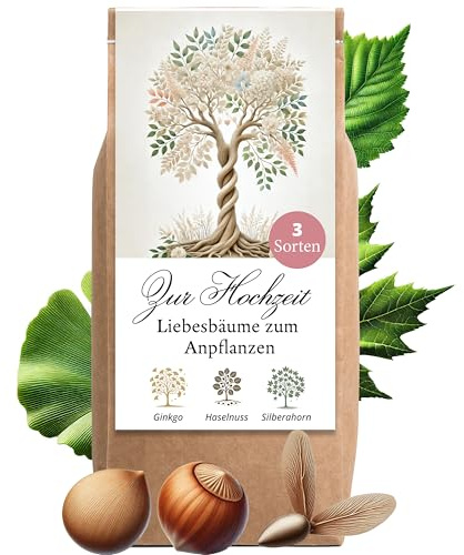 Hochzeitsgeschenk Anzuchtset Liebesbäume Hochzeitsgeschenke für Brautpaar Liebesbäume Geschenk Hochzeit kleine Aufmerksamkeit Hochzeitsbaum Baum Pflanzen Samen Set (Variante 2)