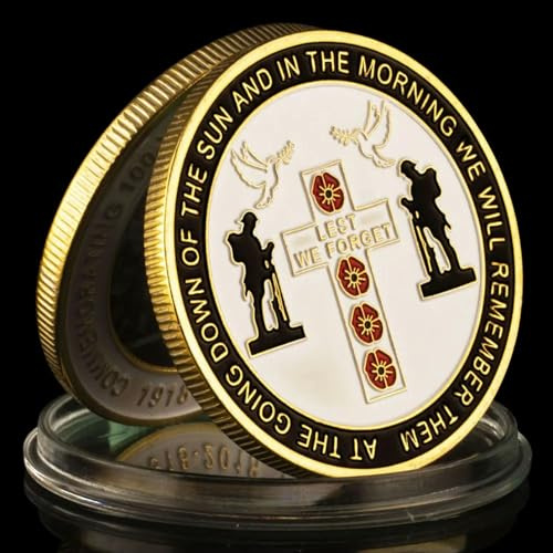 QYZXTH 1 Pieza Conmemora 100 Años Desde El Final De La Primera Guerra Mundial Coleccionable Plateado Chapado En Oro Colección De Souvenirs Moneda Conmemorativa De Oro