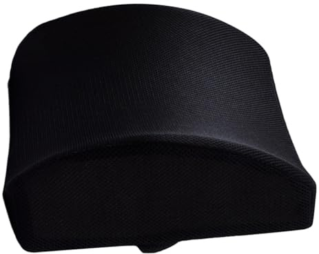 ANDRESLAD Ergonomisches Rückenstützkissen aus Memory Schaum mit Gepolsterter Rückenlehne und Atmungsaktivem Baumwollbezug für Büro und Autositz in Schwarz