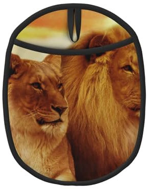 Lion et lionne d'Afrique, Maniques, maniques résistantes à la Chaleur, maniques de Cuisine en Silicone antidérapantes