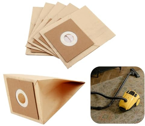 5 Pack Vacuum Cleaner Bags for Bush Model VCB35B15C1J7W-70 VYTRONIX RBC02 BC-402 BC-501 Argos Value VC-401 VC-402 3d Efficiency Paper Dust Bags Hoover Storage Bags Vacuum Cleaner Accessories