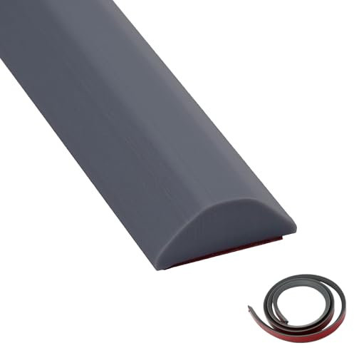 Selbstklebend Schwallschutzleiste Dusche, 200cm Nass und Trockenduschstopp, Duschdichtung Schwallschutz, Selbstklebende Gummiformteile, Toiletten Wasserstopper, Geeignet für Küchen und Bäder, Grau