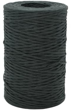 Papierbindedraht 205 m, Ø 0,4mm - Papierdraht Bindedraht Blumendraht Basteldraht - Ideal für Blumengestecke DIY Bastelprojekte Dekoration Trockenblumenstrauß Garten (GRÜN)
