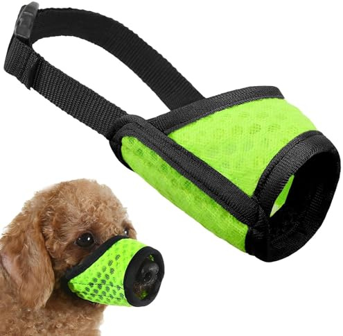 Maulkorb für kleine Hunde – atmungsaktives Mesh & strapazierfähiges Nylon Trainingsmaulkorb für Dackel, Corgi, Labor, Golden Retriever – Beiß-, Anti-Kau-Design verhindert Bellen – weiche bequeme