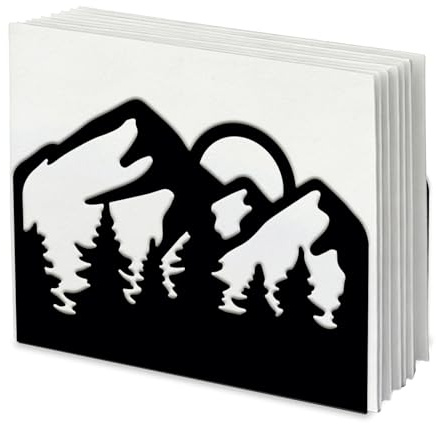 SUPERDANT Porta Tovaglioli per Tavoli Tema Boschetto di Montagna Portatovaglioli In Metallo Carta Velina Da Tavolo Dispenser di Tovaglioli Indipendente Nero Accessori per la Casa Ristorante Bar