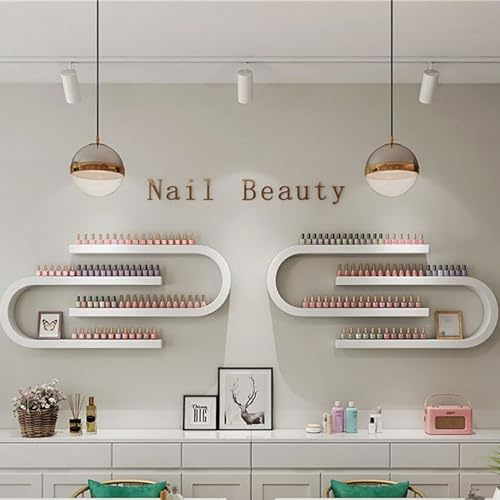 JingNian Estante De Pared MetáLico En Forma De U para Esmaltes De UñAs, Expositor De Botellas para CosméTicos, Perfumes Y Aceites Esenciales(Size:4PCS,Color:a)