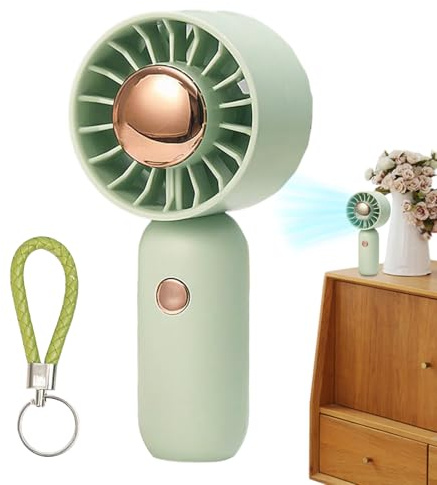 Ventilador portátil, ventilador personal, 4,92 pulgadas de ventiladores recargables USB portátiles | 3 velocidades recargables gadget fresco con cordón para viajes, mujeres, hombres, niños, escritorio