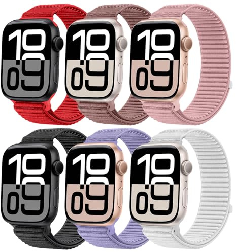 Nylon Compatible avec Bracelet Apple Watch SE 40mm 44mm 46mm 42mm 45mm 41mm 38mm 49mm, Femme Homme Boucle Sport Originale Design Bracelet pour iWatch Serie 11 10 9 8 7 6 5 4 3 2 1 SE Ultra 3