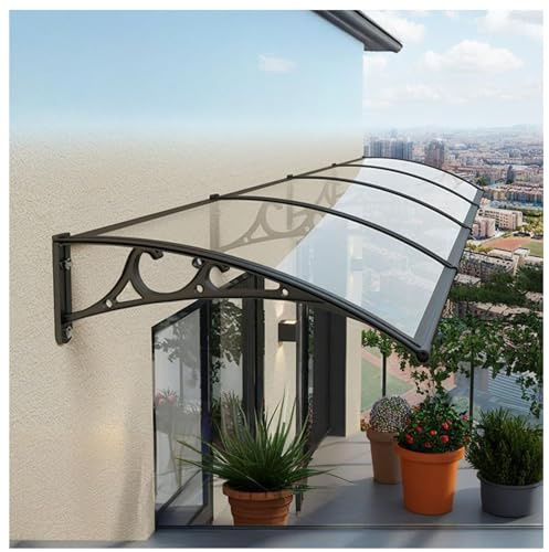 GZDXBF Marquise Solaire Abri Banne, Marquise en Polycarbonate, Auvent De Porte Et Fenêtres, Protection UV, Pluie Et Neige pour Porche, Patio, Deck(60x100cm/24x40in)