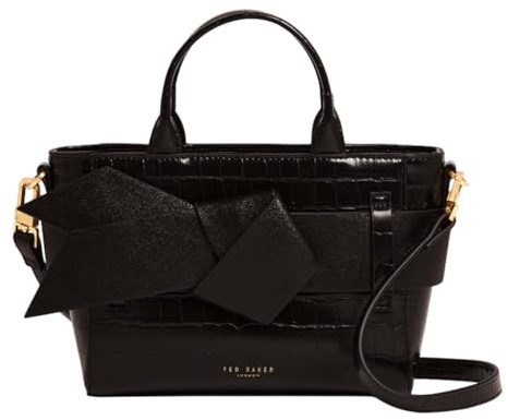 Ted Baker handbag cross body bag Jjosie Croc Effect Mini Knot Bow Bag Black