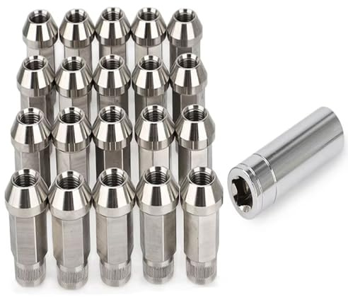 Tornillos perno Rueda Compatible Con Lincoln Para 20 Tuercas De Acero Inoxidable M12x1.25 M12x1.5 M14x1.5 M14x2 1/2-20 9/16-18 Tuercas De Rueda Pernos Pernos De Rueda Tuercas,