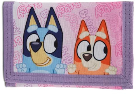 Bluey Girls Wallet Kids Coin Purse Card & ID Holder Rip Tape Fastening