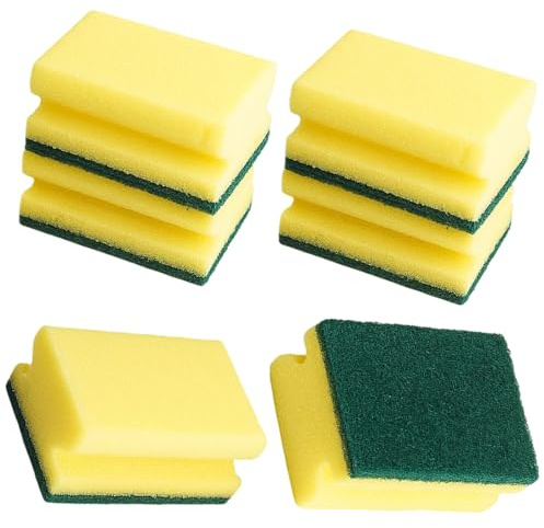 30Pcs Sponge Scourers, Kitchen Cleaning Sponges for Dishes, High Absorbency Scourers Sponge, Dish Sponge with Durable Design for Daily Dishwashing and Grill Cleaning